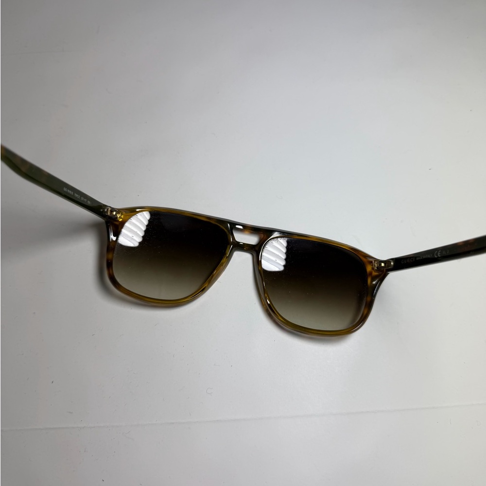 GUCCI SUNGLASSES GG 1018/s 791cc 57 17 135 Tortoise Green 57MM AUTHENTIC - Picture 7 of 14